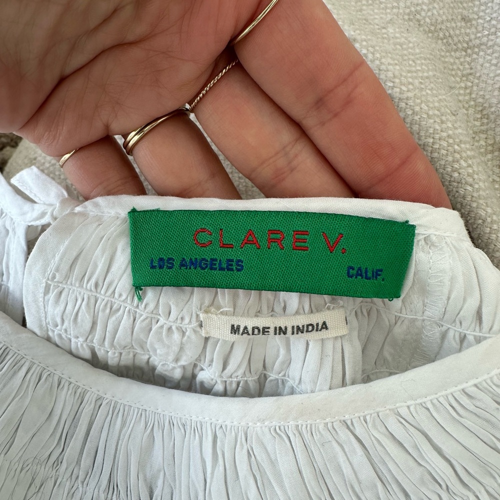 Clare V. Fleur Blouse White - Picture 7 of 7